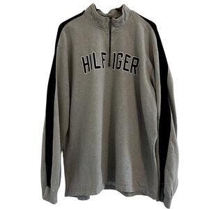 VTG TOMMY HILFIGER 1/4 Zip Sweater Size XXL Preppy Y2K Streetwear Casual Indie